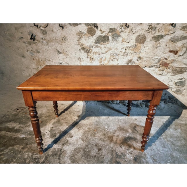 Vintage French Table in Cherrywood, 1930s For Sale - Image 13 of 14