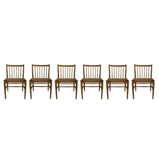 Danish Oak Dining Chairs by Jørgen Bækmark for FDB, 1950s, Set of 6 For Sale
