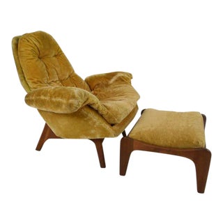 Lounge Chair With Ottoman by Adrian Pearsall For Sale