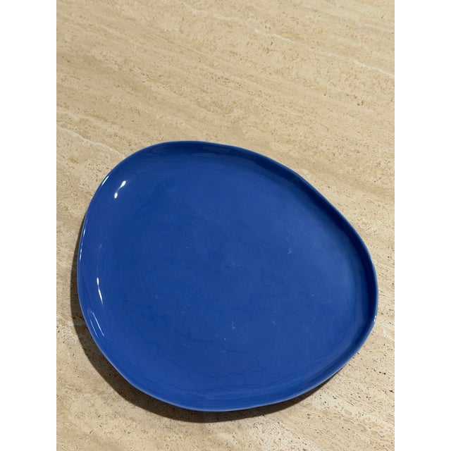 Dansk (11) Cerulean Blue Dinner Plates Wabi Sabi by Mud Studio (South Africa) For Sale - Image 4 of 14
