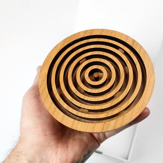 Mid-Century Modern Naef Sphaera Sphere Ball Maze Toy Game Puzzle Labyrinth Cherry Wood Designed by Sarah Ahart & Bryanna Dering For Sale - Image 3 of 8