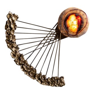 1970s Angelo Brotto illuminated Wall Sculpture For Sale