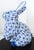 Figurative Late 20th Century Petite Bunny Rabbit Table Lamps Blue & White Fishnet - a Pair For Sale - Image 3 of 9