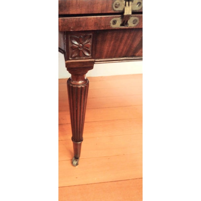Coffee 1950's Vintage Mahogany Half Moon- Full Moon Coffee Table With Lazy Susan For Sale - Image 8 of 13