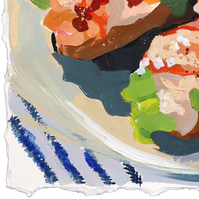 2020s Boston's Best Lobster Rolls - Food Still Life Color Drenched Mixed Media Original Artwork by Kellie Newsome For Sale - Image 5 of 7