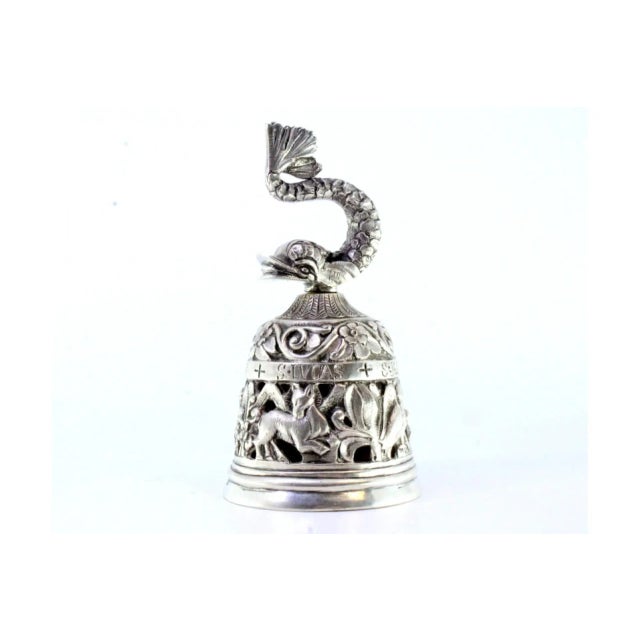 Silver Altar Bell with Cut-Out Reliefs, in Very Good conditions. Designed from 2000 This piece has an attribution mark, I...