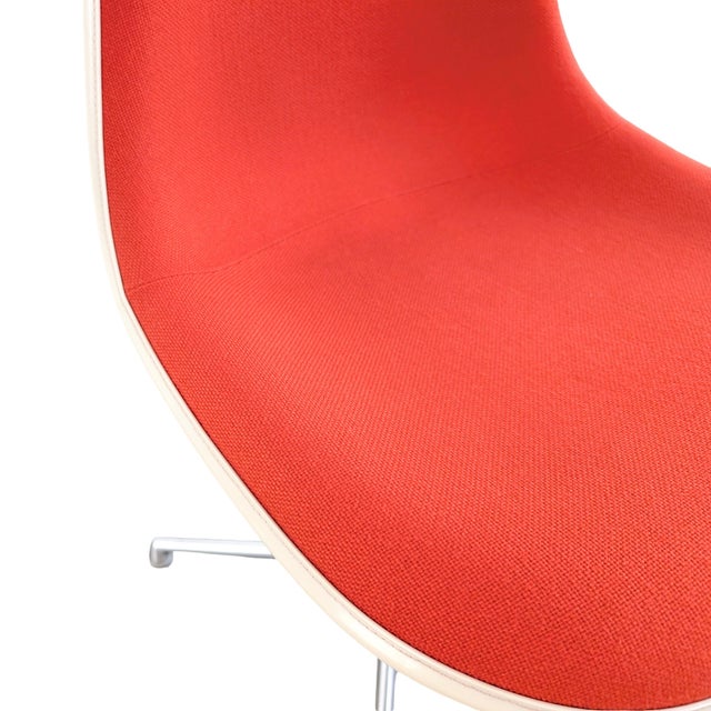Orange Vintage Fiberglass La Fonda Chairs by Charles Eames for Vitra, Set of 4 For Sale - Image 8 of 11
