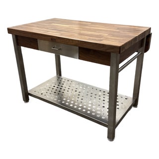 John Boos Cucina Americana Grande Butcher Block Prep Table For Sale