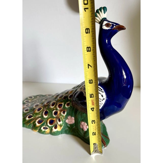 Vintage Mid Century Modern Holland Molds Ceramic Peacock Bird Figurine For Sale In Houston - Image 6 of 8