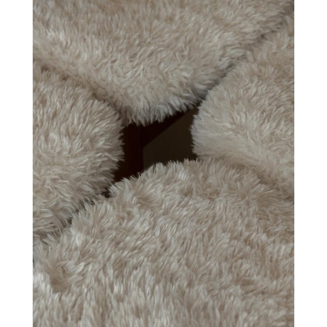 Scandinavian Modern Pine Dining Chairs in Faux Sheepskin, 1970s, Set of 4 For Sale - Image 18 of 18