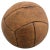 Gold Vintage Brown Leather Medicine Ball, 1930s For Sale - Image 8 of 8