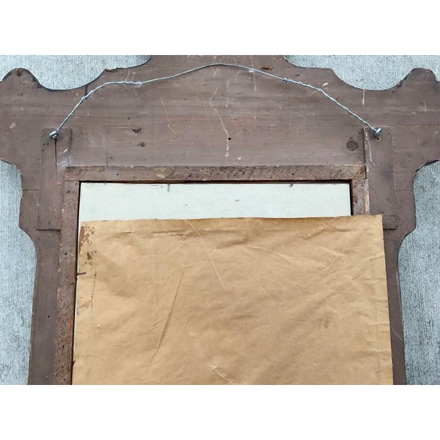 Antique American Folk Art Painted Hall Mirror With Coat Hooks, Circa 1900 For Sale - Image 13 of 13