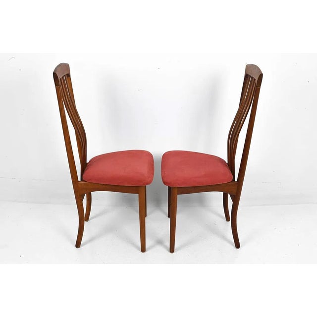 1960s Set 4 Fine Danish Teak Dining Chairs Mid Century Modern For Sale - Image 5 of 11