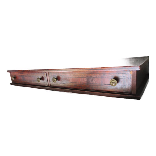 Antique Flame Mahogany Inlaid Vanity /Jewelry Box /Chest of Drawers for Dresser For Sale
