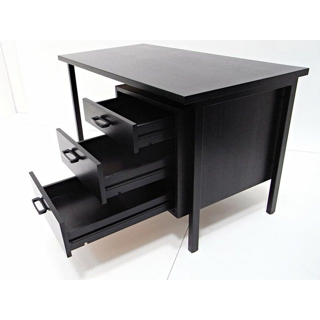 Writing Desk in Black Stained Oak by Herbert Hirche for Christian Holzäpfel KG, Germany, 1960s For Sale - Image 6 of 10