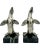 Pair Art Deco Sea Lion Bookends French Silverplate Alabaster For Sale - Image 10 of 12