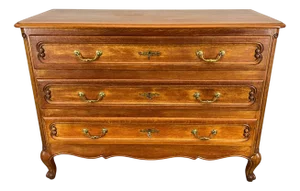 Vintage Louis XV French Oak Chest of Drawers