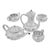 This Edwardian period Tiffany & Co. tea set comprises five pieces, including a hinged lid teapot and coffee pot, along...