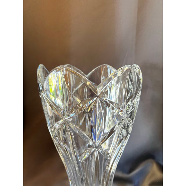 Transparent Lenox Shooting Star Crystal Vase, 14” Sculptural Starburst Form For Sale - Image 8 of 10
