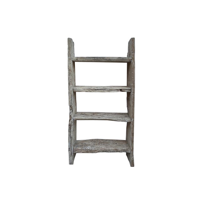 Rustic Reclaimed Wood Display Cabinet Bookshelf Room Divider | Chairish