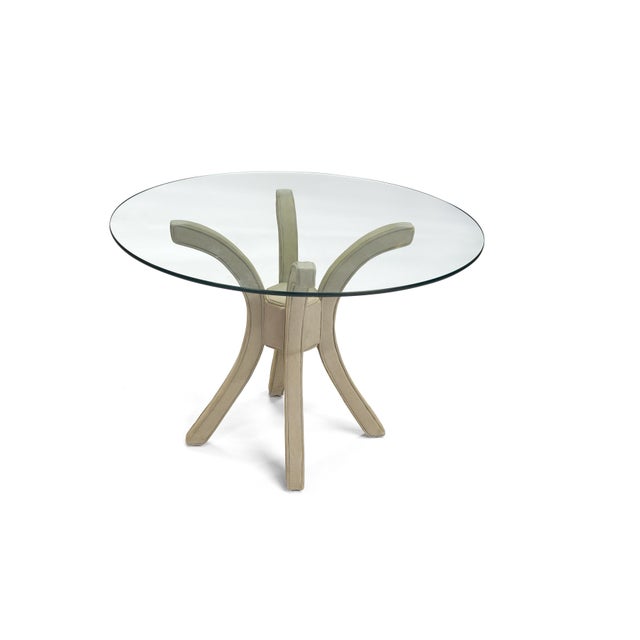 Mid-Century Modern Dining Table and 4 Chairs in the Style of Milo Baughman For Sale - Image 3 of 13
