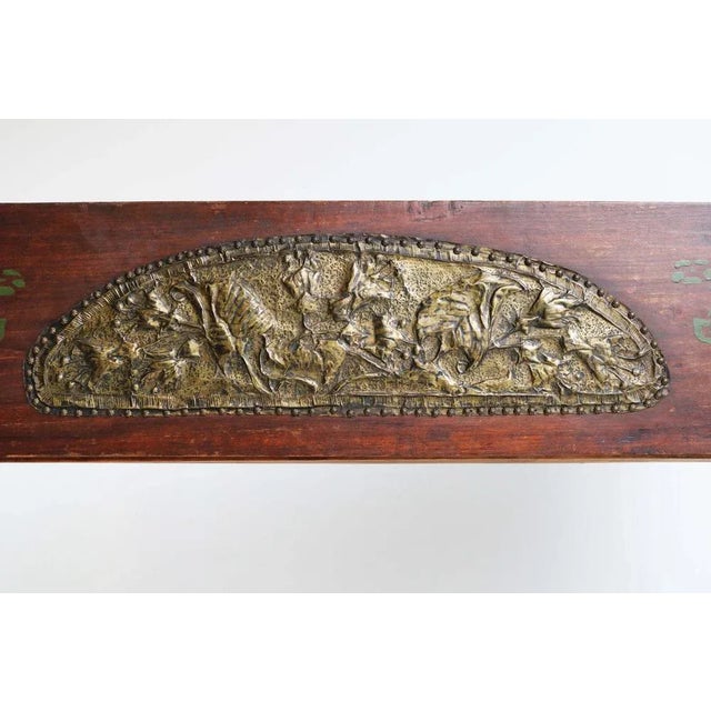 Amazing fully original French Art Nouveau Planter / Jardiniere from the 19th century. Decorated with painted flowers &...