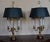 Empire Brass Bouillotte Lamps with Green Tole Shades, 1960s, Set of 2 For Sale - Image 9 of 11