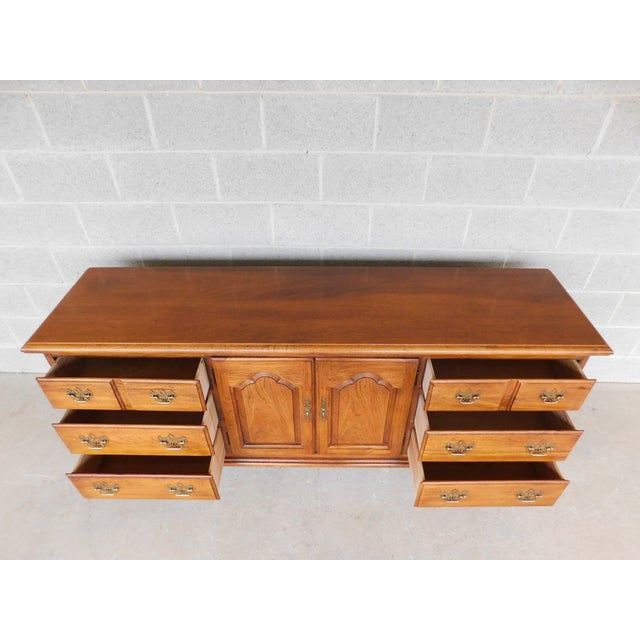 Traditional Thomasville Fisher Park Pecan Wood Dresser 75"w For Sale - Image 3 of 15