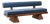 3-Seater Sofa in Ash Wood and Blue Mohair Velvet For Sale