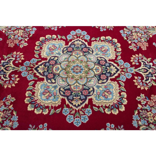Hand-Knotted Oriental Rug in Red For Sale - Image 6 of 13