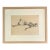 Vintage Framed Reclining Skeleton Study on Paper For Sale