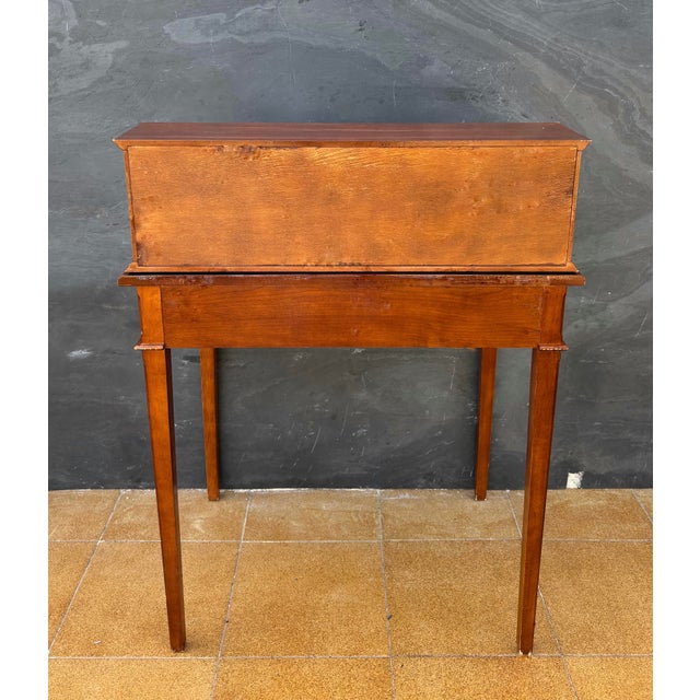 French Louis XVI Style Writing Desk with Gallery, 1930s For Sale - Image 10 of 11
