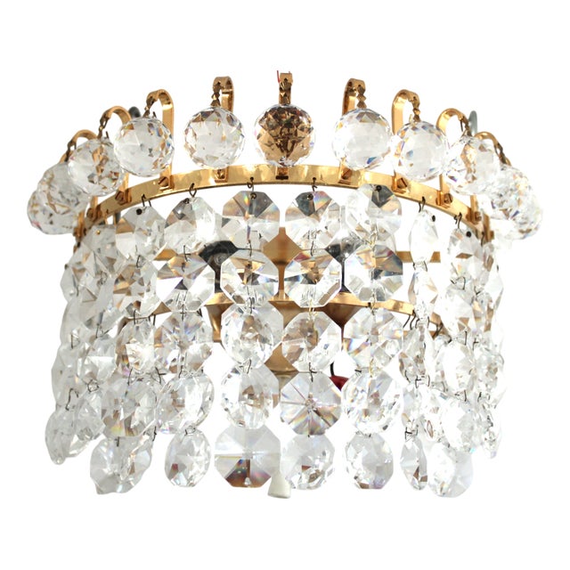 Lead Crystal Wall Light from Maderna, 1960s For Sale