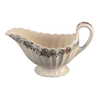 Vintage Spode Copeland England Felicity Floral Pattern Gravy Boat For Sale