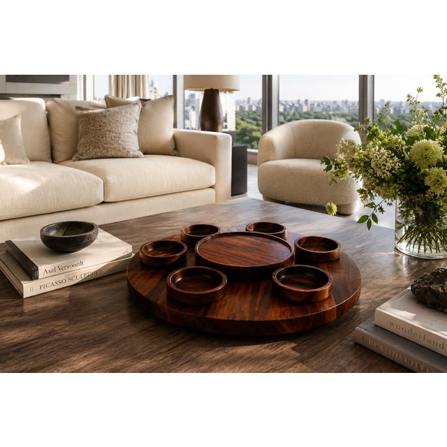 Produced by Tropic Art in Brazil during the 1970s, this exceptional Lazy Susan exemplifies the refinement of Brazilian...