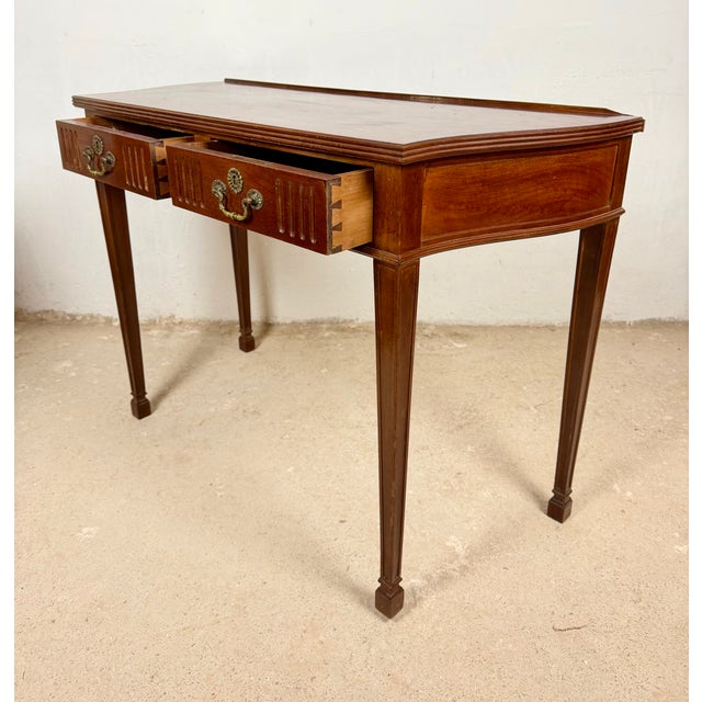 Spanish Console Table with Two Drawers, 1980s For Sale - Image 9 of 11