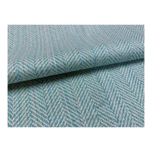 Cowtan & Tout Pool Sunbrella Indoor Outdoor Teal Aqua Beige Herringbone Upholstery Fabric