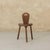 Wood 1950s French Brutalist Carved Wood Tripod Chair For Sale - Image 7 of 12