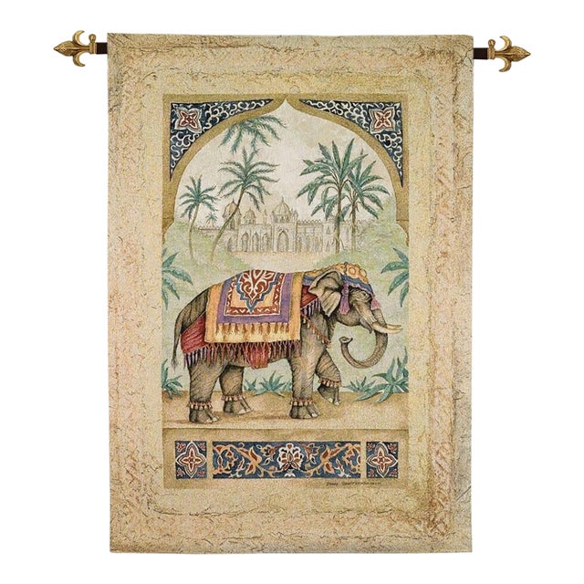 Exotic Elephant I Loom Woven Tapestry - 132 X 94 Cm (4'4" X 3'1") - Requires Rod Size 2 For Sale