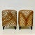 Vintage Boho Chic Hollywood Regency Coastal Leopard Woven Rattan Stools - A Pair. For Sale - Image 6 of 16