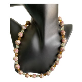 . “Vintage Murano Venetian Wedding Cake (Fiorato) Glass Bead Necklace, Circa 1950s–1960s.” For Sale