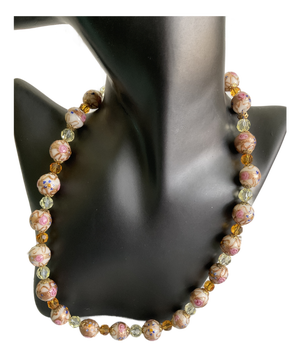 . “Vintage Murano Venetian Wedding Cake (Fiorato) Glass Bead Necklace, Circa 1950s–1960s.”