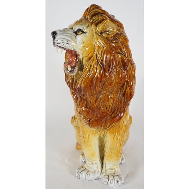 Vintage Italian Lion Statue For Sale - Image 9 of 10