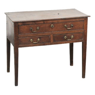 Antique English Lowboy Side Table in Oak, 1800s For Sale