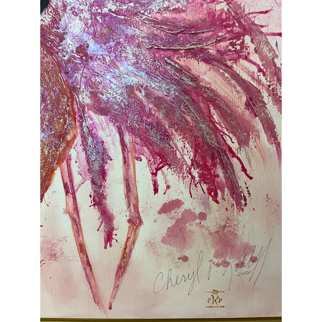 Palm Beach Flamingos - Designed by Cheryl P. Kohloff For Sale - Image 4 of 7