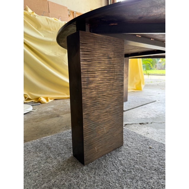 Metal Monumental Lost Cast Bronze Coffee Table by Tuell & Reynolds For Sale - Image 7 of 16
