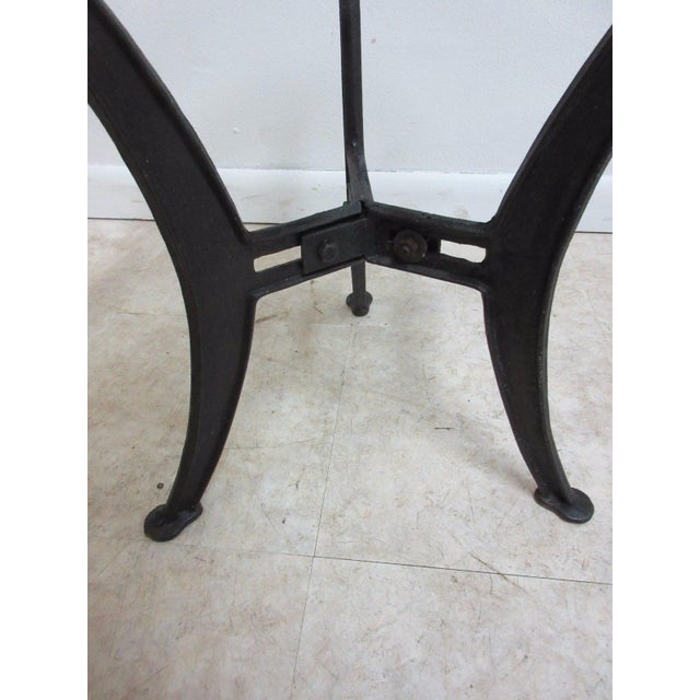 Vintage Industrial Reclaimed Cast Iron Pulley Wheel End Table Pedestal B For Sale - Image 11 of 11