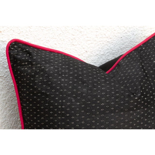Rasa Black Dotted Ahir Handloom Pillow For Sale - Image 4 of 6