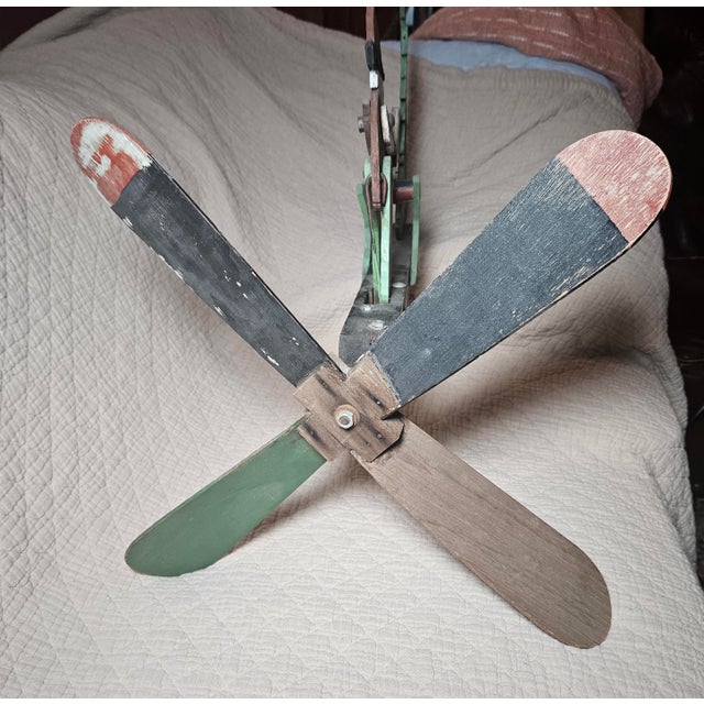 Vintage 1950's American Folk Art Mechanical Lumberjack Whirligig For Sale - Image 12 of 18