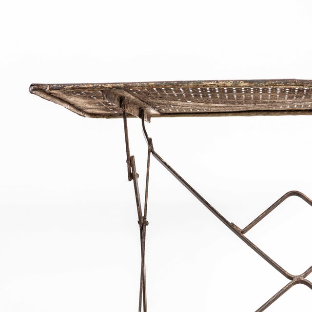 Vintage French Table with Perforated Top, 1960s For Sale - Image 6 of 8
